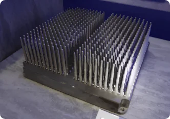 Unionfab SLM 3D printed aluminum AlSi10Mg heat dissipation module for aerospace applications