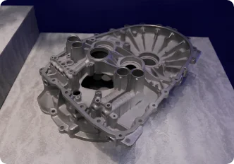 Unionfab SLM 3D printed aluminum AlSi10Mg engine cover for industrial applications