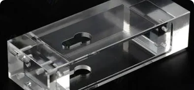 Clear translucent vacuum cast part